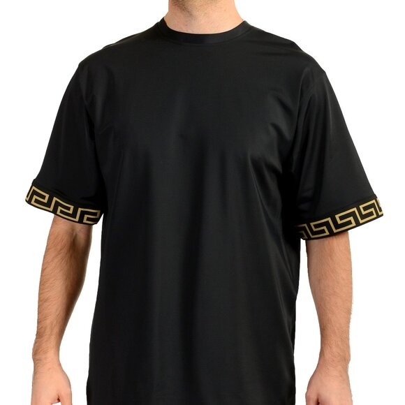 Versace Men's "Greekkey" Short Sleeve Rush Guard Swim T-Shirt US S IT 48 - Picture 1 of 6